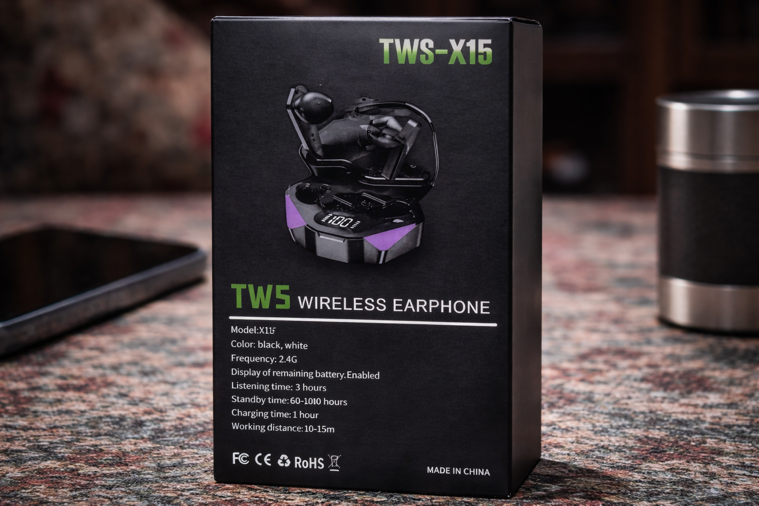 TWS X15 Premium Wireless Earbuds for Gaming & Music